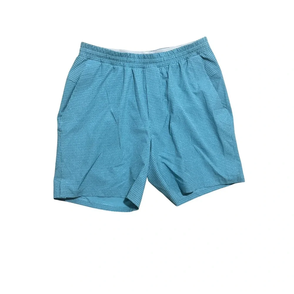Lululemon channel cross swim trunks board shorts Sz LG 7